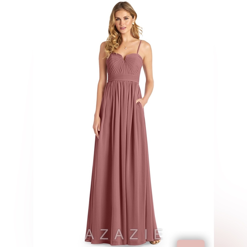 Azazie Laura Desert Rose Bridesmaid Dress